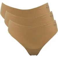 My Basic String Free cut string (3er Pack) basic, eng, elastisch, bequem, weich, mit Logo, Baumwollmix