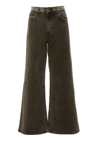 bsb - Jeans mit weitem Bein - Kalia grau - Gr. - M