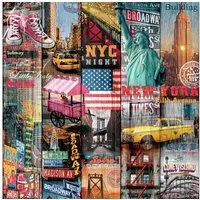 d-c-fix Möbelfolie Manhattan Dekofolie selbstklebend Klebefolie Möbel Küche bunt, Designfolie - Feucht abwischbar & rückstandslos entfernbar