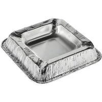 PAPSTAR Aschenbecher Aschenbecher, Alu eckig 2,2 cm x 12,5 cm x 12,5 cm 50 Stk