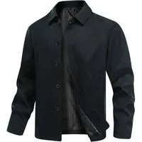 Allthemen Bomberjacke mit Knöpfen Blouson Herren casual Harrington Jacke für Herbst