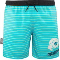 GUGGEN Mountain Badehose Badehose Herren Badeshorts Schnelltrocknend Boardshorts Beachshorts Streifen Karriert Badeshorts mit Kordel Gummizug Innenslip