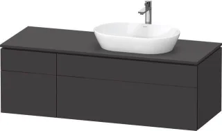 Duravit L-Cube Konsolenwaschtischunterbau wandhängend Graphit Supermatt 1420x550x482 mm - LC48750808 LC4875080800000
