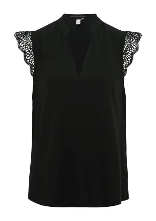 qs - Bluse schwarz - Gr. - 34