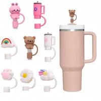 FOUORTUNATE-BEE Tasse Zubehör 8-teiliges Set Trinkhalm-Zubehör aus Silikon mit Staubschutz, 8-tlg., Praktisches Silikon-Trinkhalmset – 8 Teile für sicheren Gebrauch