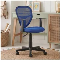 IDIMEX Schreibtischstuhl STUDIO, für Kinder, ergonomisch geformt, höhenverstellbar mit Armlehnen Blau
