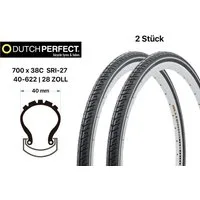 Dutch Perfect Fahrradreifen 2 Stück 28 Zoll Dutch Perfect Fahrradreifen 28x1, (2-tlg)