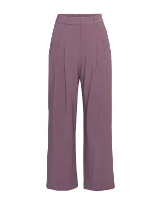 msch copenhagen - MSCHMirabelle Michelle HW Pleat Pants black plum - Gr. - S