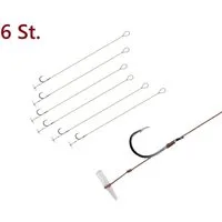 Delphin.sk Feederhaken 6 Method Feeder Vorfachhaken gebunden mit geflochtener Schnur, (Spar-Set, 6-St), Am Rig wird ein Qualitätshaken CHINU(BARB) / SMUTER(B-LESS) verwendet