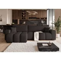 yourhouse24 Ecksofa OFI XL mit tiefer Steppung (278 cm) – Trend-Bouclé, Schlaffunktion, Seite universal