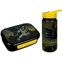 DC Comics Lunchbox DC Comics Batman Kinder 2 teiliges Set Brotdose Trinkflasche 500 ml, (2-tlg., Spar Set)