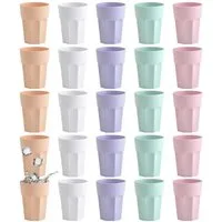 Engelland Becher Kunststoffbecher in modernen Pastellfarben, 250 ml, Mehrweg, 25-tlg., Kunststoff, spülmaschinengeeignet, bruchfest, wiederverwendbar, 250 ml, 0,25 Liter