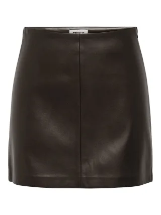 ONLY - ONLNIELLA HW FAUX LEA SKIRT CC PNT NOOS Chocolate Torte - Gr. - L
