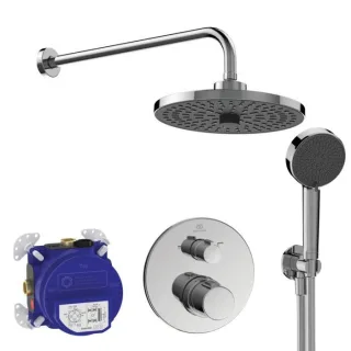 Ideal Standard Ceratherm T100 Armaturen Set A7671AA Unterputz-Brausethermostat, chrom