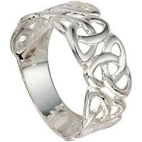 JOBO Silberring Ring breit, 925 Silber rhodiniert