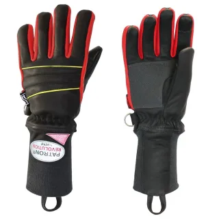 Brandhandschuh PATRON® REVOLUTION askö | Strickbund | Schwarz/Rot | Rindnappaleder | Hipora Nässesperre | direkte Feuerbekämpfung | Innenangriff 6