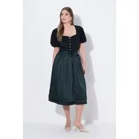 Ulla Popken Dirndl Dirndl Cord Herzausschnitt Puff-Halbarm