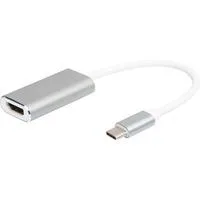 USB Adapter, USB-C Stecker > HDMI 4K Buchse weiß/silber, 20cm