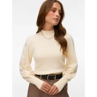 Vero Moda Strickpullover VMHOLLYKARIS LS FUNNELNECK PULLOVER BOO Viskosemischung
