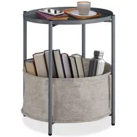 tectake Beistelltisch Couchtisch Canterbury 45,5x45,5x53cm (1-St., 1 tlg), Abnehmbare Ablagefläche in Tablettform mit schützendem Rand