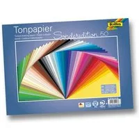 Folia Max Bringmann KG Zeichenpapier folia Tonzeichenpapier 130g/m² mehrfarbig 25x35cm 50 Blatt