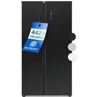 BOMANN Side-by-Side SBS 7344, 177 cm hoch, 90 cm breit, MultiAirflow-System, Total No Frost, LED Frontdisplay m. Touch Control