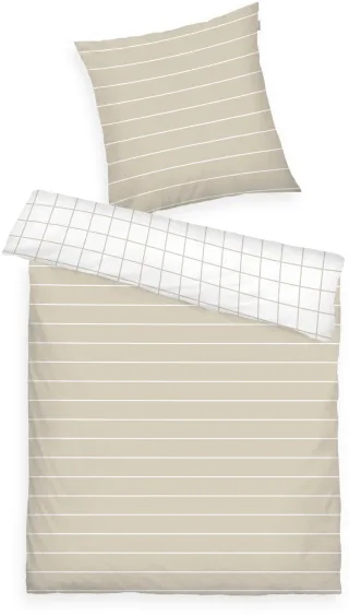 TOM TAILOR HOME Bettwäsche "CHECK AND STRIPES in Gr. 135x200cm oder 155x220cm" 2 Stk. new bedroom, gewebtes Label