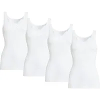 conta Unterhemd Damen-Unterhemd 4er-Pack kochfest Feinripp Uni