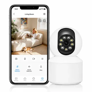 K12 Smart Indoor WiFi PTZ Camera 1080P Full HD 360° Color Night Vision Motion Two Way Audio Wireless Security Camera for