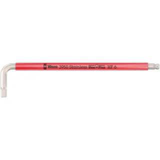 Wera 3950 SPKL Multicolour HF Winkelschlüssel, metrisch, Edelstahl, mit Haltefunktion Rot - 05022696001