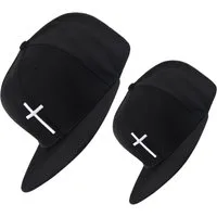 Bexxwell Snapback Cap 2er-Set Partnerlook für Klein und Groß mit Kreuz-Stickerei