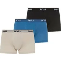 BOSS Trunk (Packung, 3-St) aus Stretch-Baumwolle mit Logo-Bund, mittlere Bundhöhe