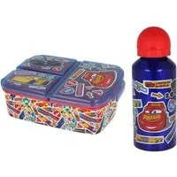 Disney Cars Lunchbox Cars Lightning McQueen 2 tlg Lunch Set - Brotdose mit Trinkflasche, (2-tlg., Spar-Set)