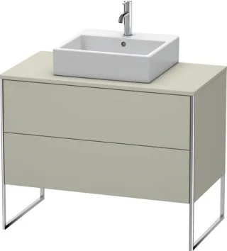 Duravit XSquare Konsolenwaschtischunterbau bodenstehend Taupe Seidenmatt 1000x548x778 mm - XS4921060 XS492106060