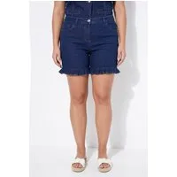 Angel of Style Regular-fit-Jeans Jeans-Shorts weites Bein Rüsche am Saum 5-Pocket
