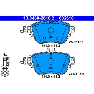 ATE Bremsbel?ge hinten Mercedes Cls E-Klasse 2,0 13.0460-2616.2