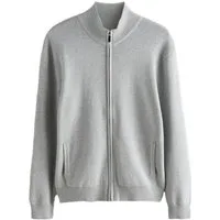 Next Strickjacke Regular Fit Premium-Pullover mit Reißverschluss (1-tlg)