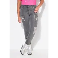 Angel of Style 5-Pocket-Jeans Skinny-Jeans Slim Fit Sterne- Destroy-Patches