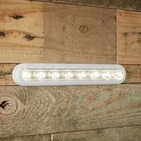 Lights4fun LED Schrankinnenraumbeleuchtung LED Touch Leuchtleisten 2er Set warmweiß Batteriebetrieb 28cm