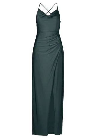 VM by Vera Mont - Kleid gefüttert, lang Dusty Slate - Gr. - 34