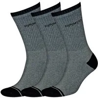 Sympatico Tennissocken Crew (Baumwolle) grau - 3 Paar