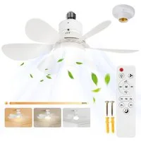 Sunicol Deckenventilator Deckenventilator mit Beleuchtung, Dimmbar, 3 Windstufen, Timer, 40W, E27 Klein Leise Decken Ventilator für Kinderzimmer Schlafzimmer