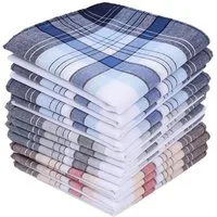 Cachito Taschentuch 12 Stück Herren Baumwolle Stofftaschentücher Set,40x40cm