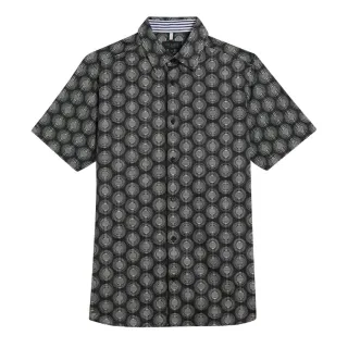 Ted Baker Pearsho Kurzarm-shirt Mit Kreis-geometrie, Schwarz