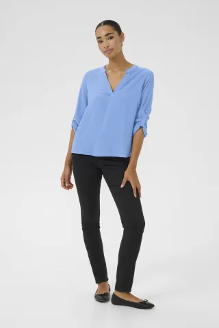 Langarm-Bluse Loose fit Ebb and Flow blue