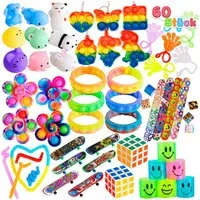 JOYIN Fidget Spinner JOYIN 60 Stücke Kindergeburtstag Mitgebsel Set, Popular Fidget