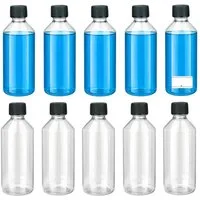 mikken Trinkflasche leere Flasche 500 ml zum befüllen PET Laborflasche transparent, Lebensmittelecht, Made in Europe, KISI-Deckel