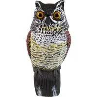Windhager Vogelattrappe Scary Owl 40 x 15 cm, Vogelabwehr Eule mit Wackelkopf, (1-St), wetterfester Taubenschreck