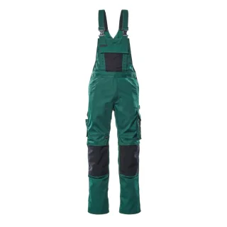 MASCOT Augsburg Latzhose mit Knietaschen UNIQUE Grün / Schwarz 44 - 12169-442-0309-82C44
