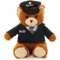 Euro Souvenirs Kuscheltier Polizist 27 cm sitzend Teddybär Polizei